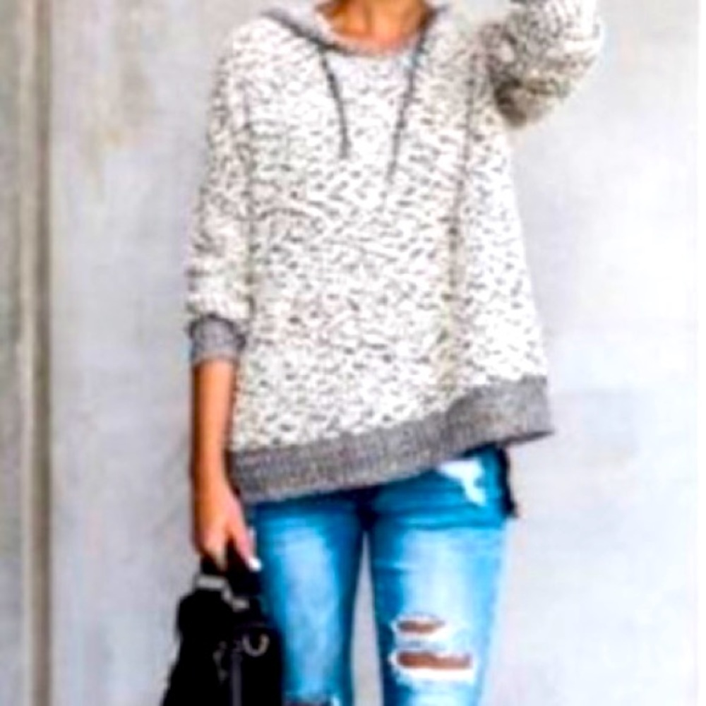 Miracle USA Popcorn Stitch Oversized Hoodie